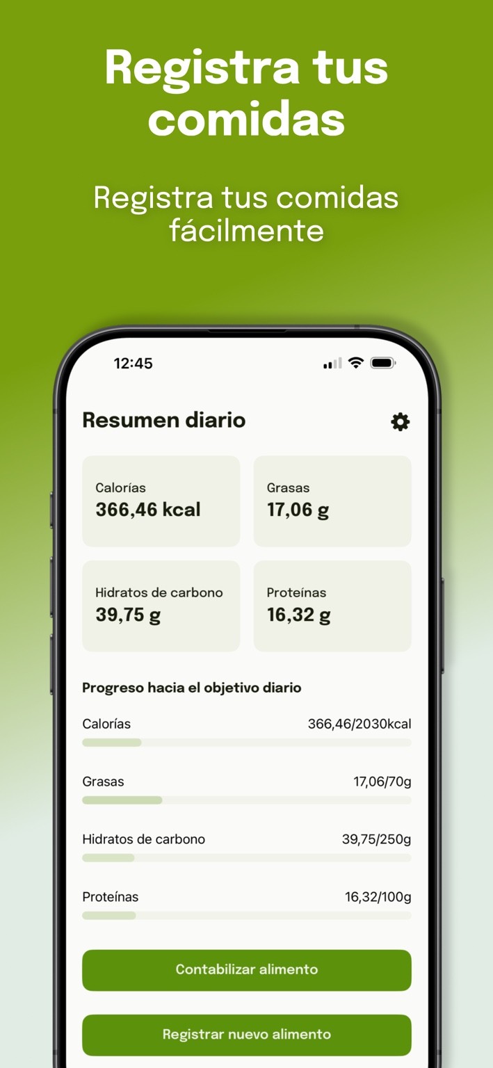 Kalories — Resumen diario