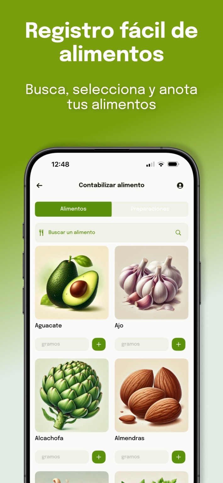 Kalories — Crea tus propios alimentos