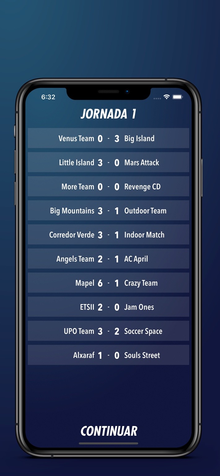 Tap Tap Goal — Selección de equipo